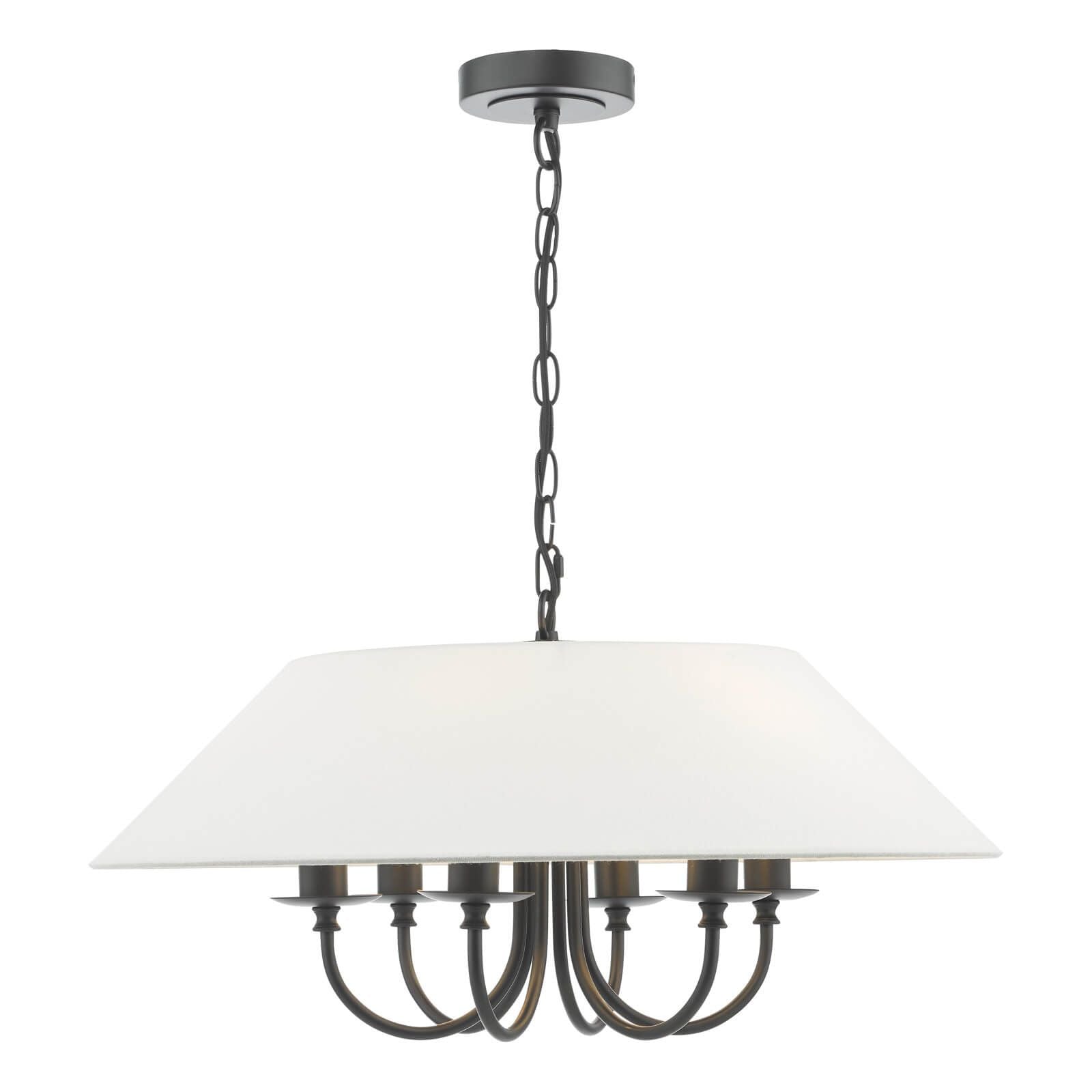 Sivan 3/6 Light Pendant Matt Black With Shade