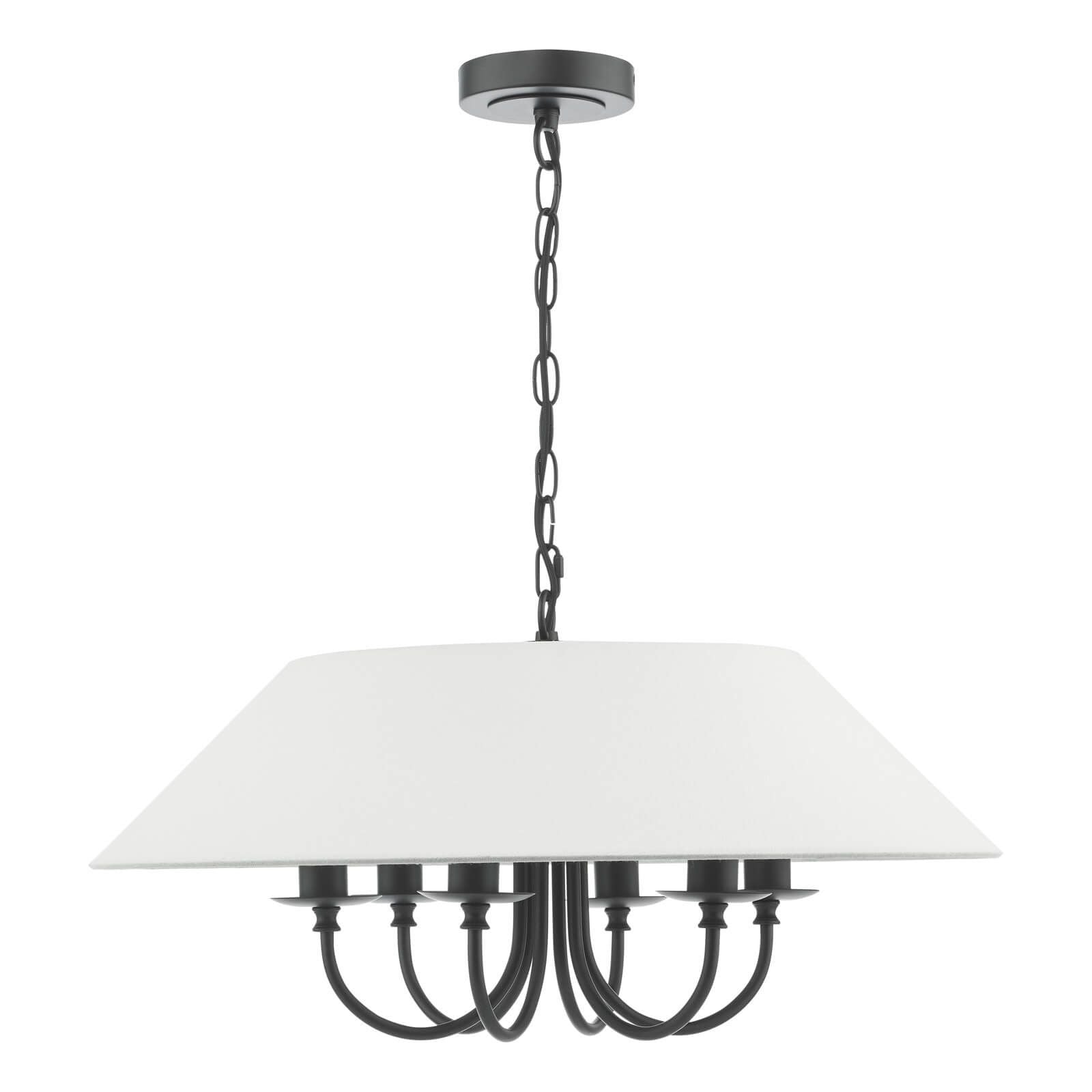 Sivan 3/6 Light Pendant Matt Black With Shade