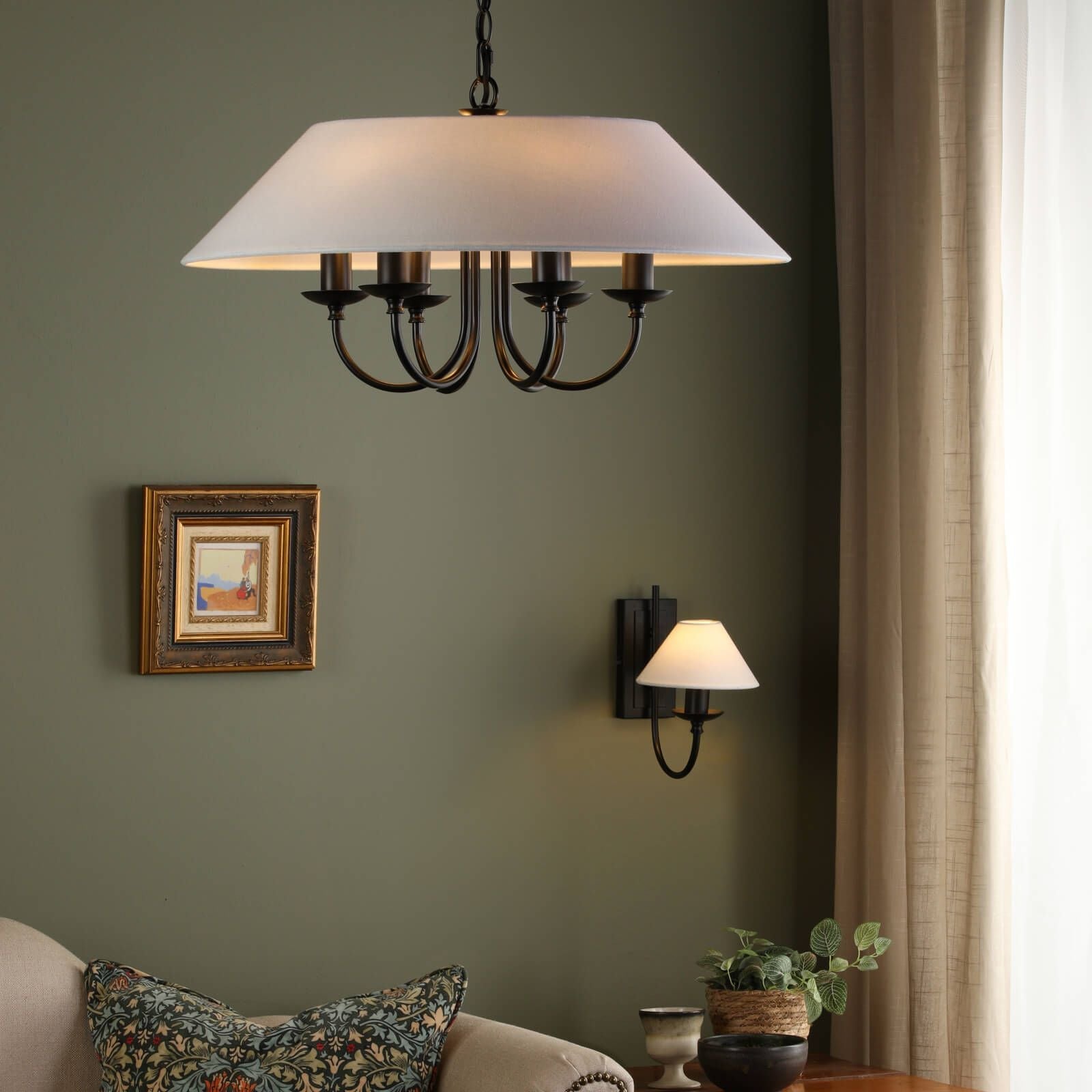 Sivan 3/6 Light Pendant Matt Black With Shade