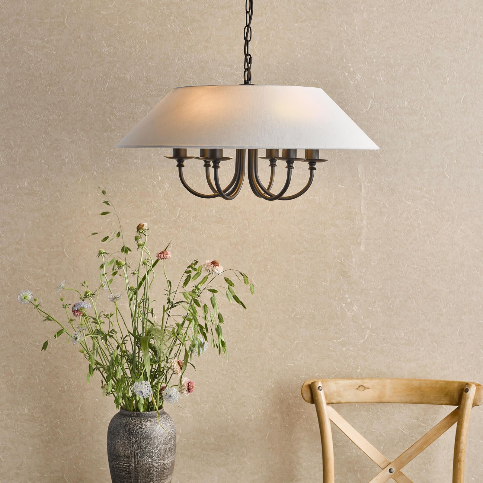 Sivan 3/6 Light Pendant Matt Black With Shade