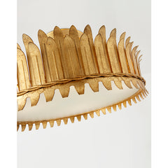Leslie 12"/16"/21" Semi-Flush- Gilded Iron Finish