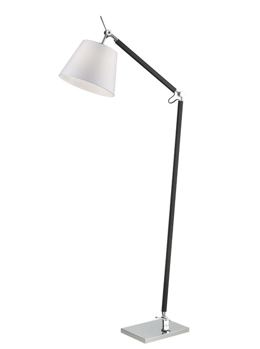 Nocturne Adjustable Floor Lamp Black & White E27