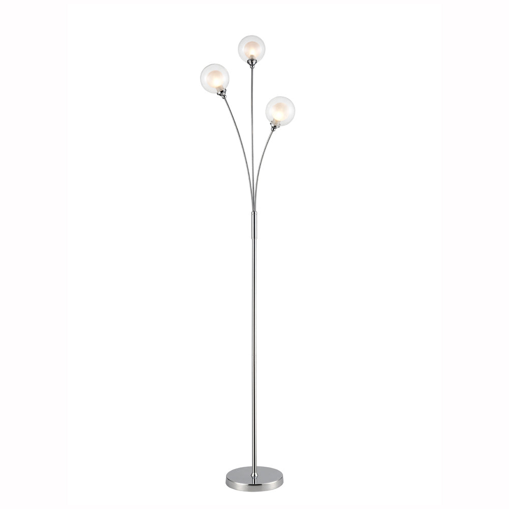 Clementine 3 light Floor Lamp - Chrome Finish