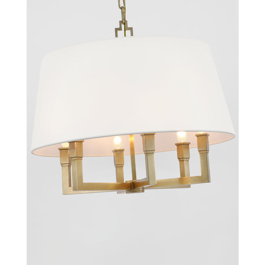 Square Tube Hanging Shade- Bronze/ Polished Nickel/ Antique Brass Finishes