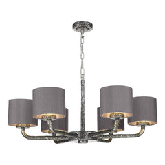 David Hunt Sloane 6 Light Multi-Arm Pendant Complete With Bespoke Shade