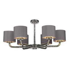 David Hunt Sloane 6 Light Multi-Arm Pendant Complete With Bespoke Shade