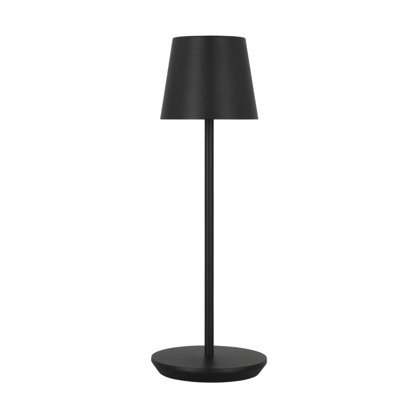 Nevis Accent Rechargeable Table Lamp- Black/ White/ Brass Finish
