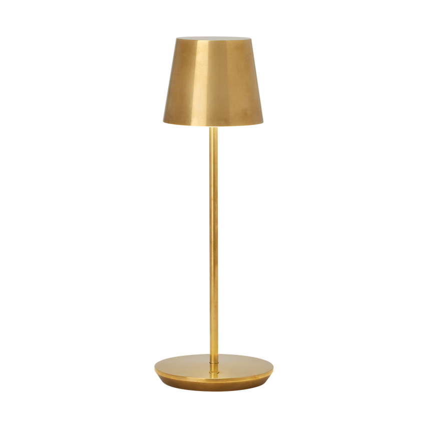 Nevis Accent Rechargeable Table Lamp- Black/ White/ Brass Finish