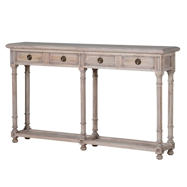 Imperial 4 Drawer Wooden Console Table