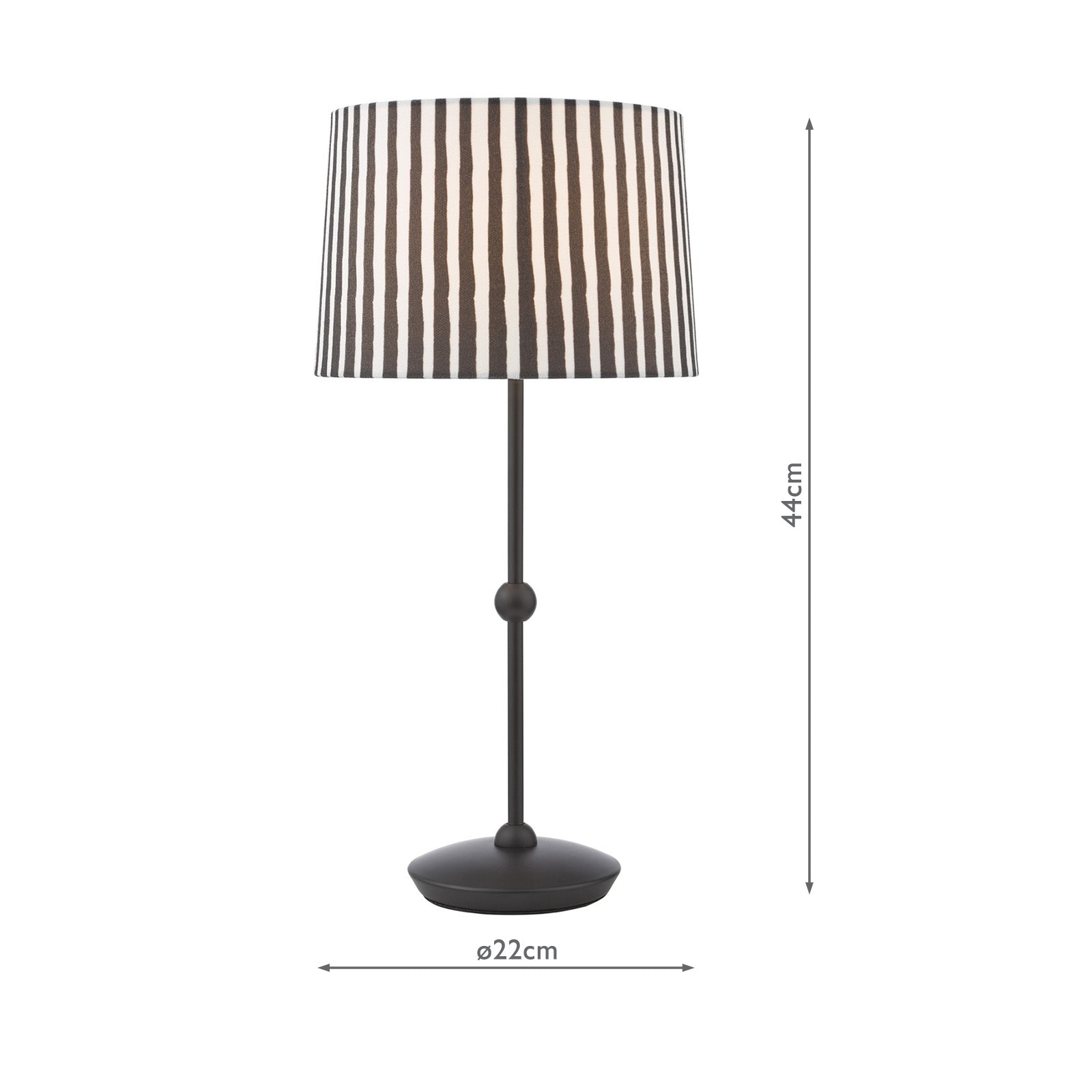 Sosa Table Lamp Matt Black/Matt Taupe  With Shade E14