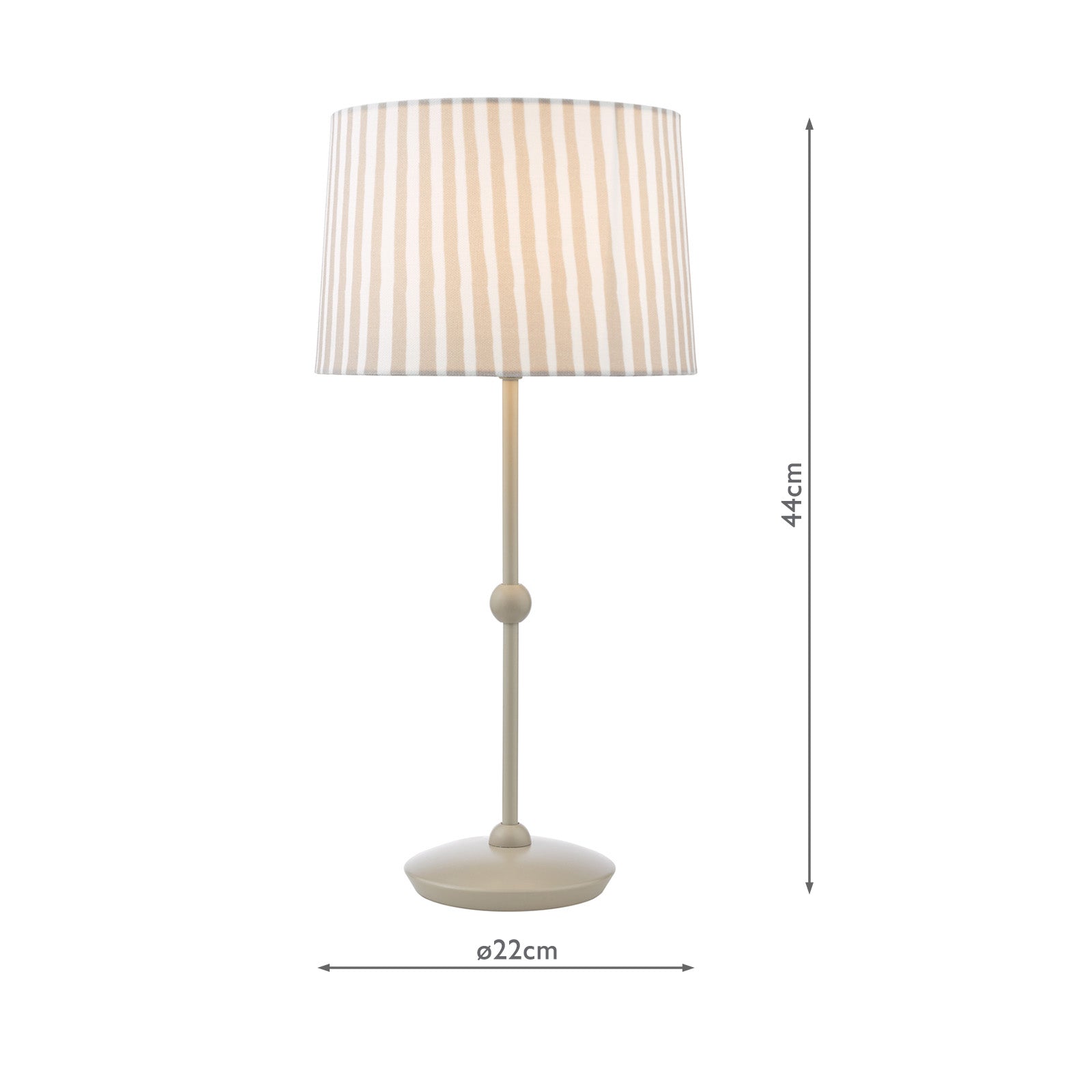Sosa Table Lamp Matt Black/Matt Taupe  With Shade E14