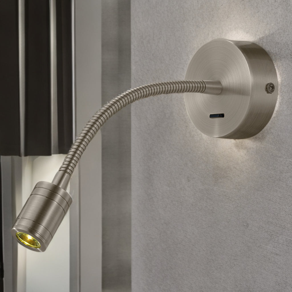 Focus Flexi LED Arm Reading Spot Light- Various Finishes