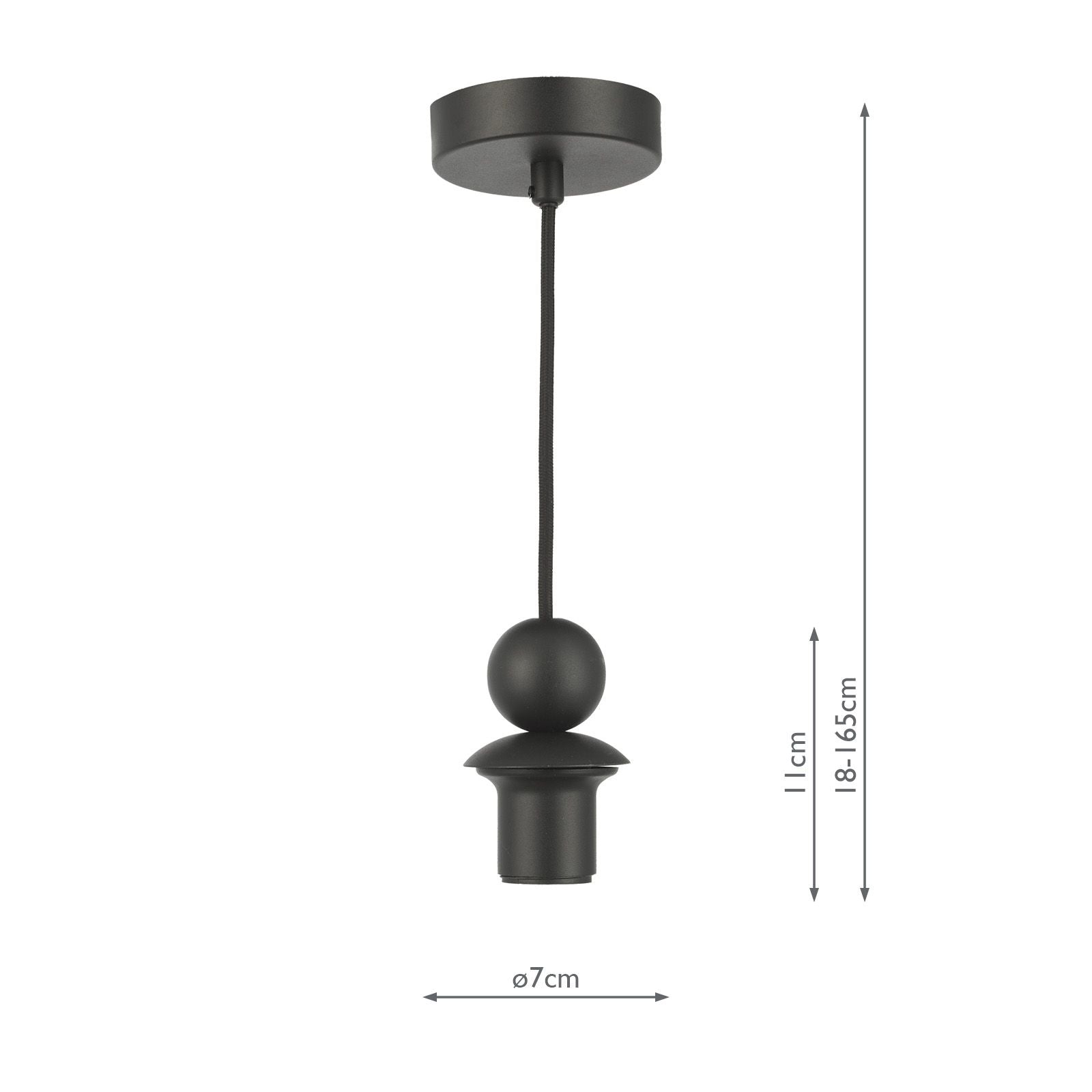 1 Light  E27 Matt Black/ Satin Brass Suspension Kits