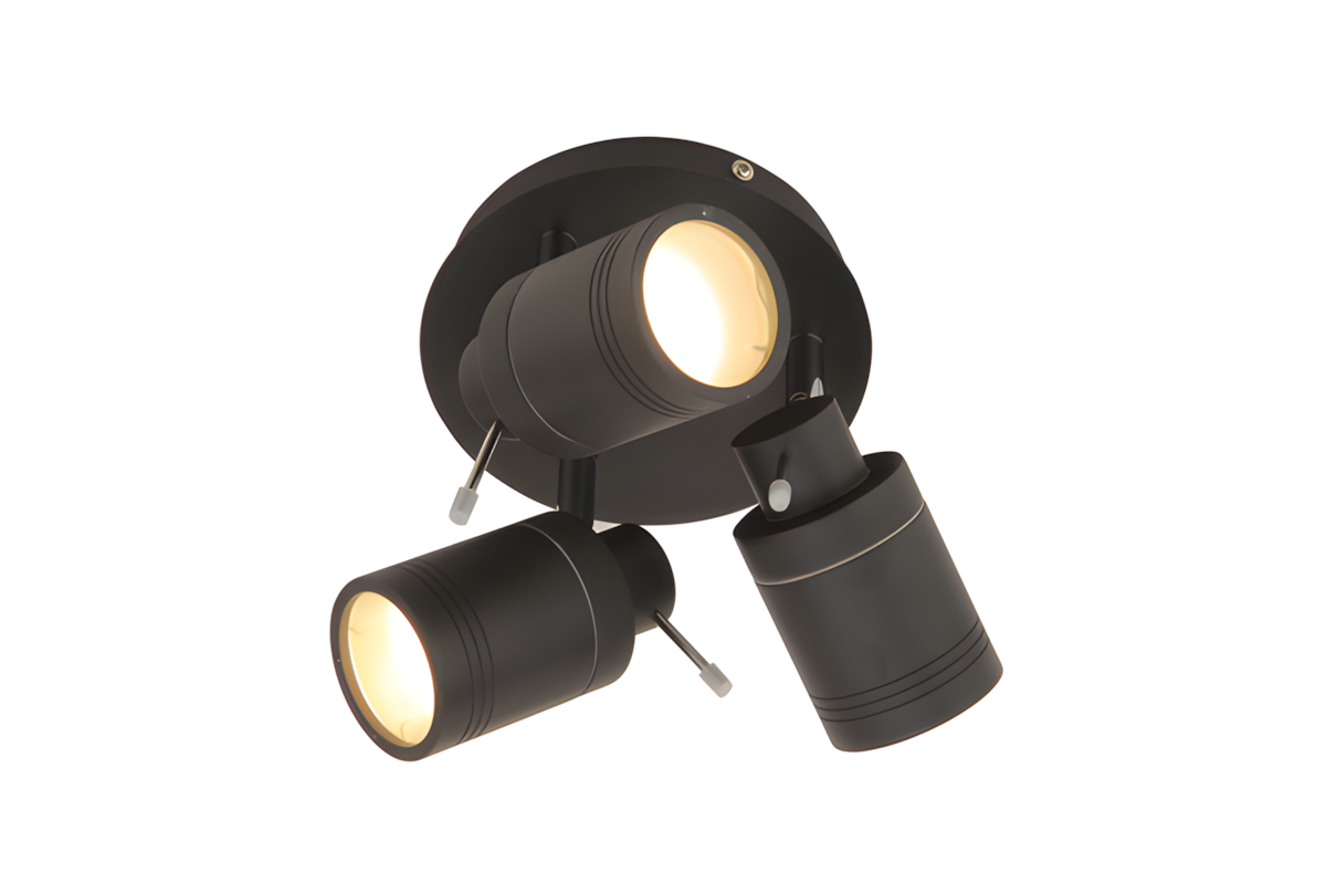 Scorpius 3Lt Plate Spotlight IP44 - Various Finishes