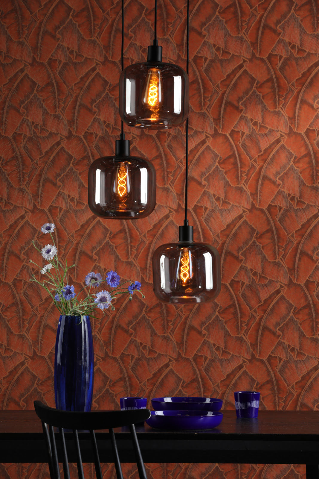Racimo 3 Light Cluster Pendant In Various Finishes E27