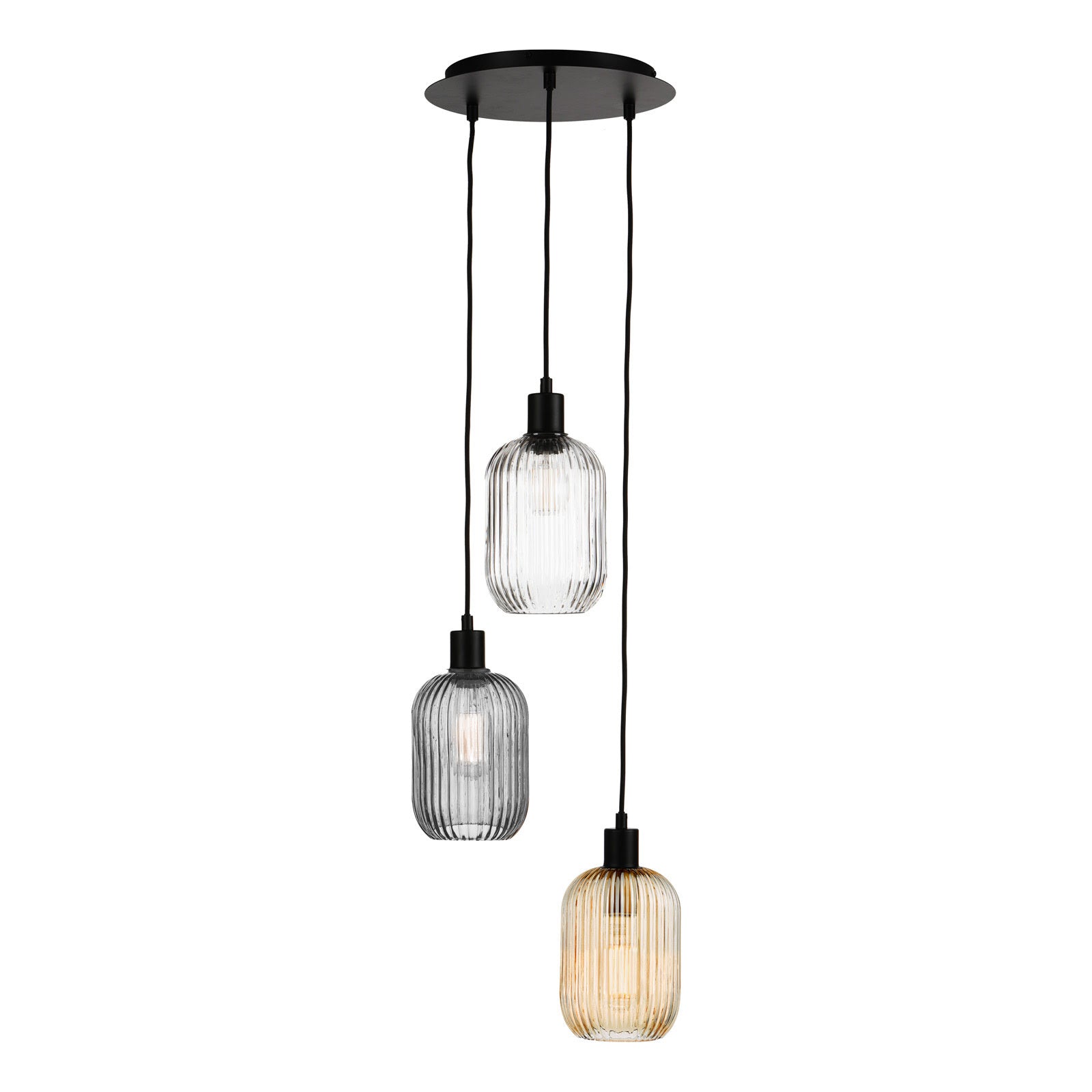 Racimo 3 Light Cluster Pendant In Various Finishes E27