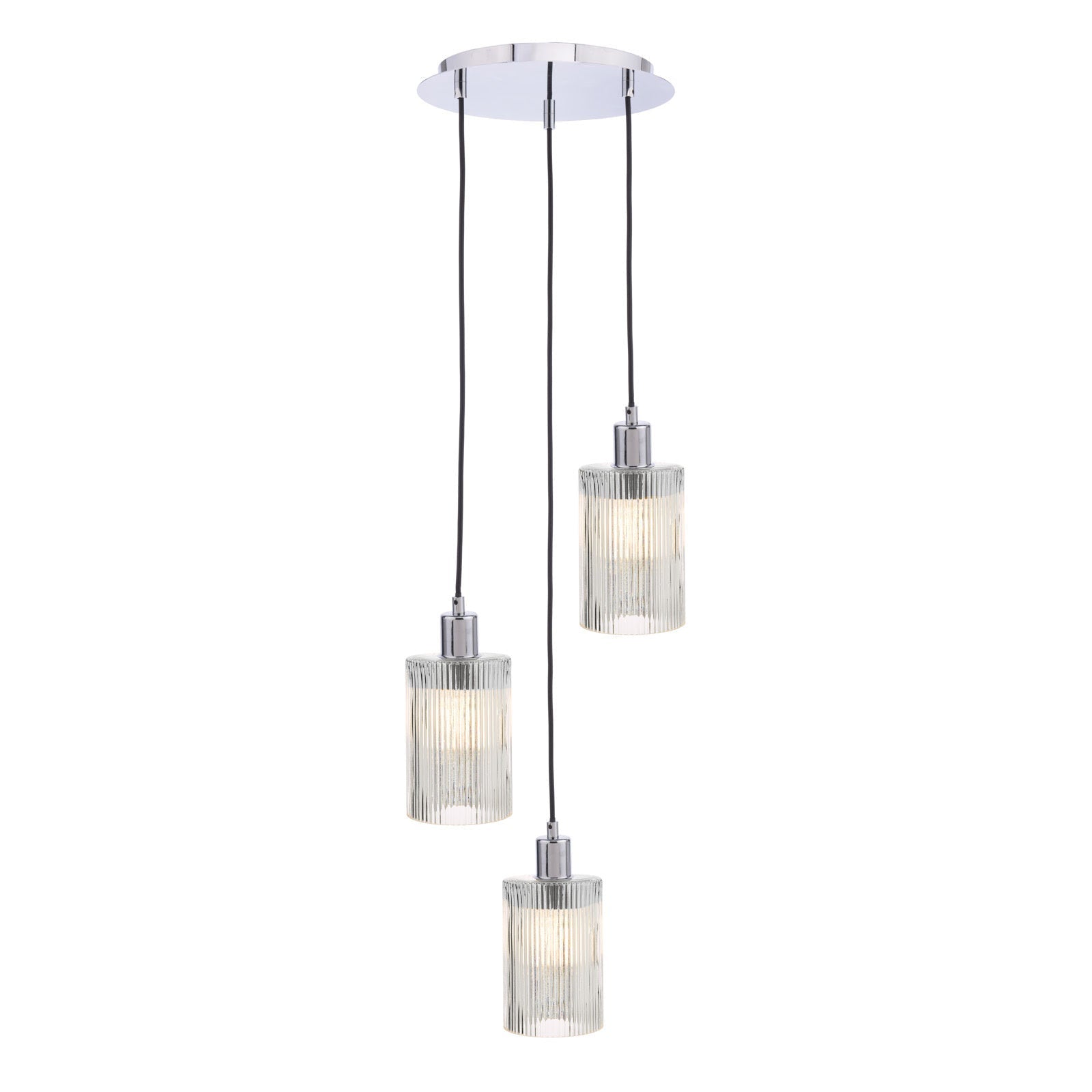 Racimo 3 Light Cluster Pendant In Various Finishes E27