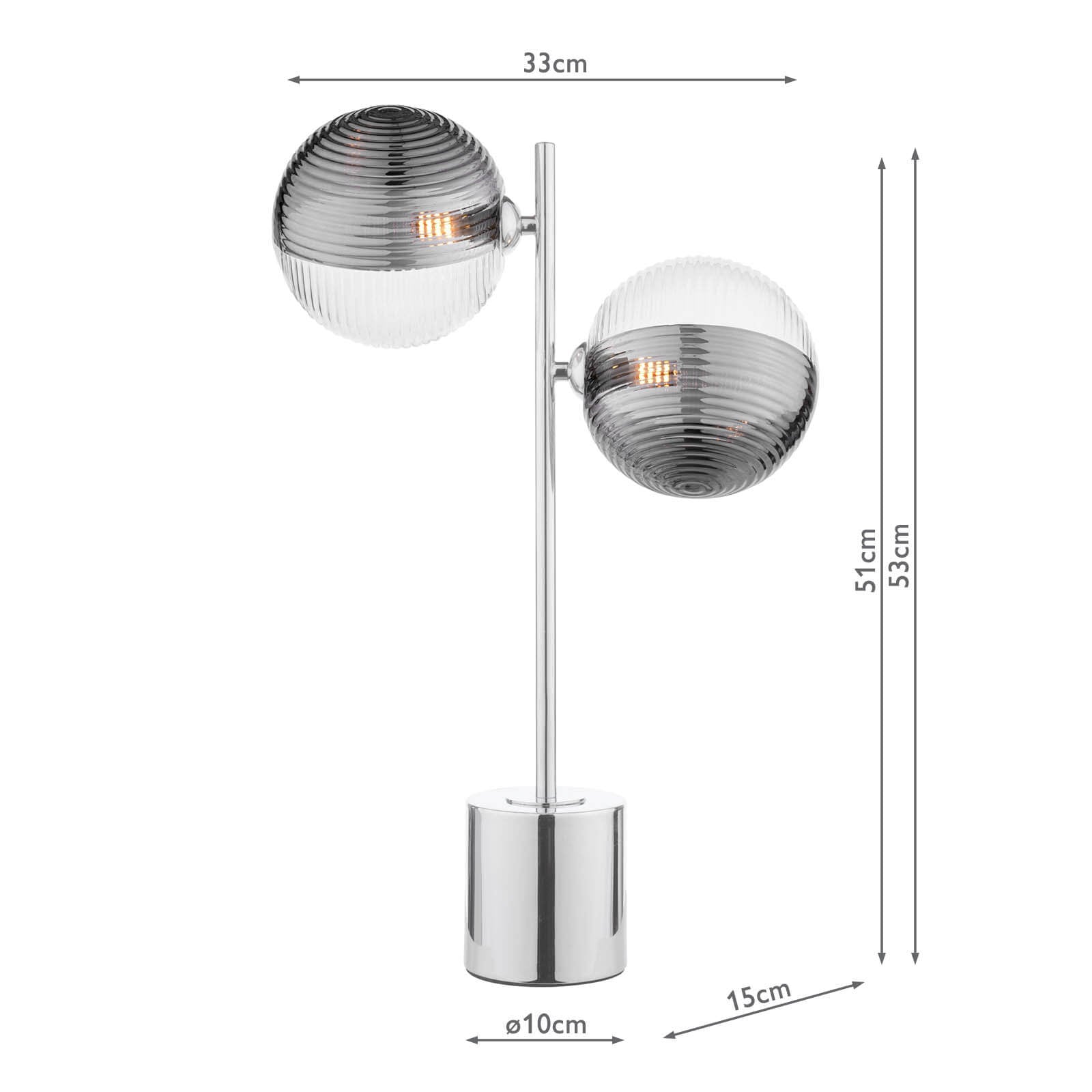 Spiral 2 Light Table Lamp In Various Finishes G9