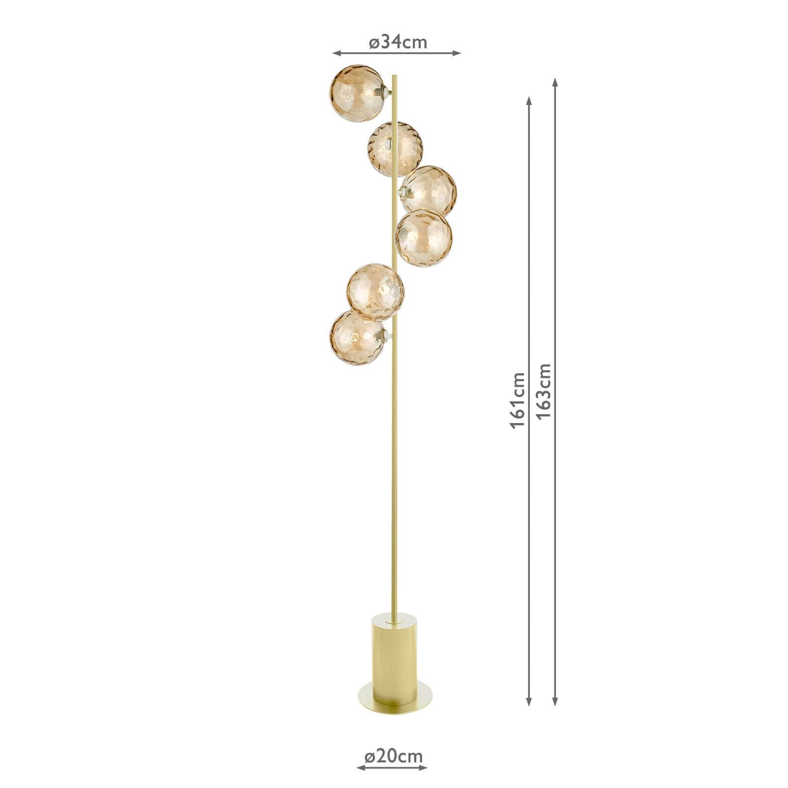 Spiral 6Lt Floor Lamp G9 Various Types & Various Finishes