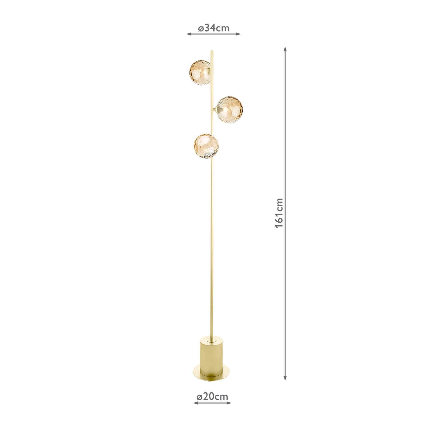 Spiral 3Lt Floor Lamp G9 Various Types & Various Finishes
