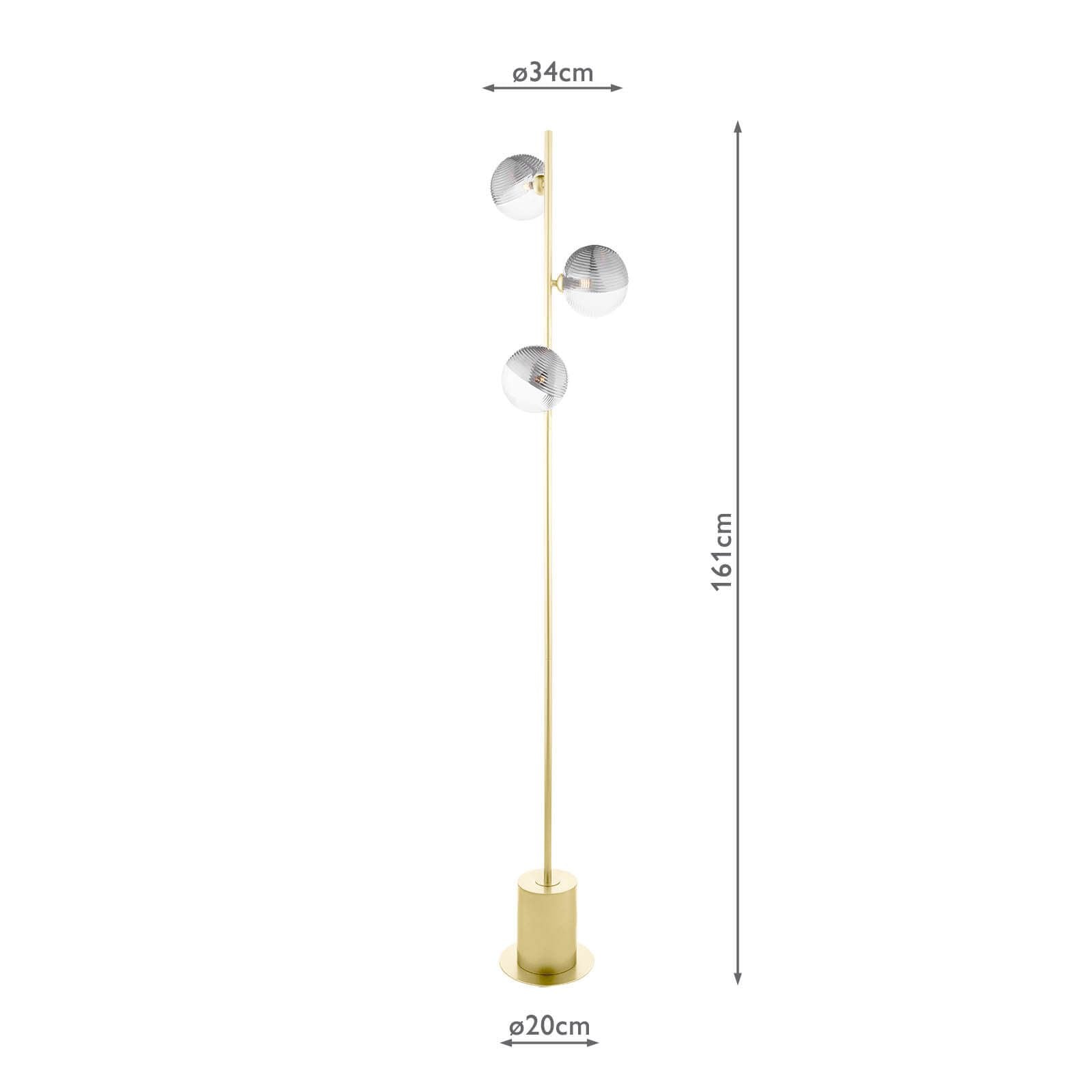 Spiral 3Lt Floor Lamp G9 Various Types & Various Finishes