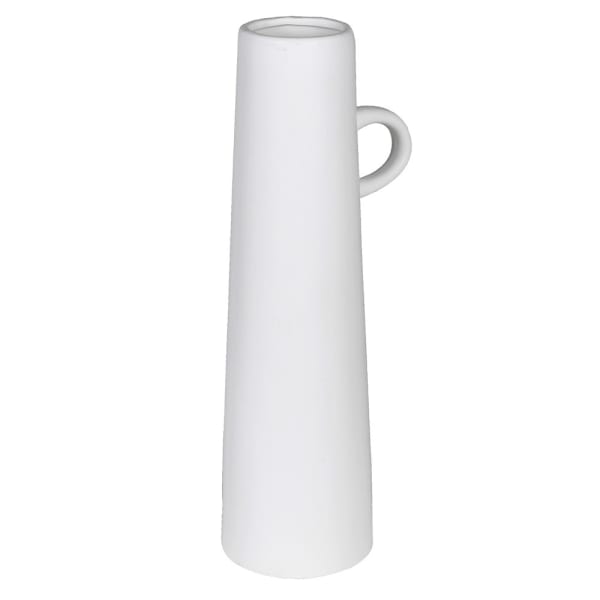 Tall White Cylinder Vase- Christmas Gift