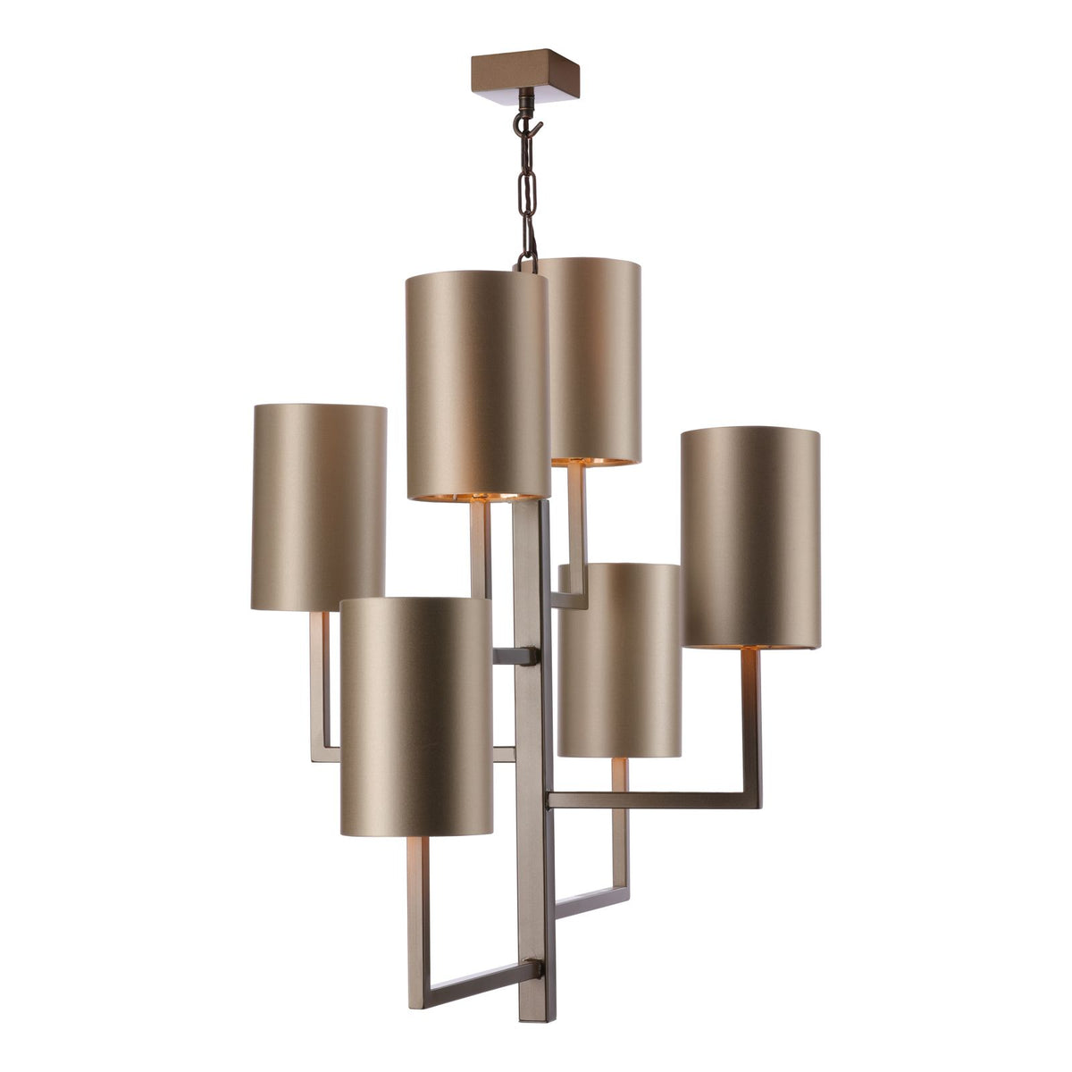 Spruce 6 Light Pendant in Bronze/Antique Silver Fitting Only