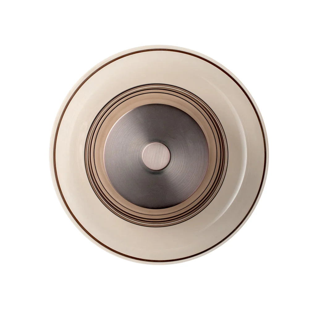 Selby Layered Glass Round Diffuser Wall Light - Bronze