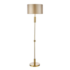 Sylvester Floor Lamp Antique Brass and Glass With Shade E27