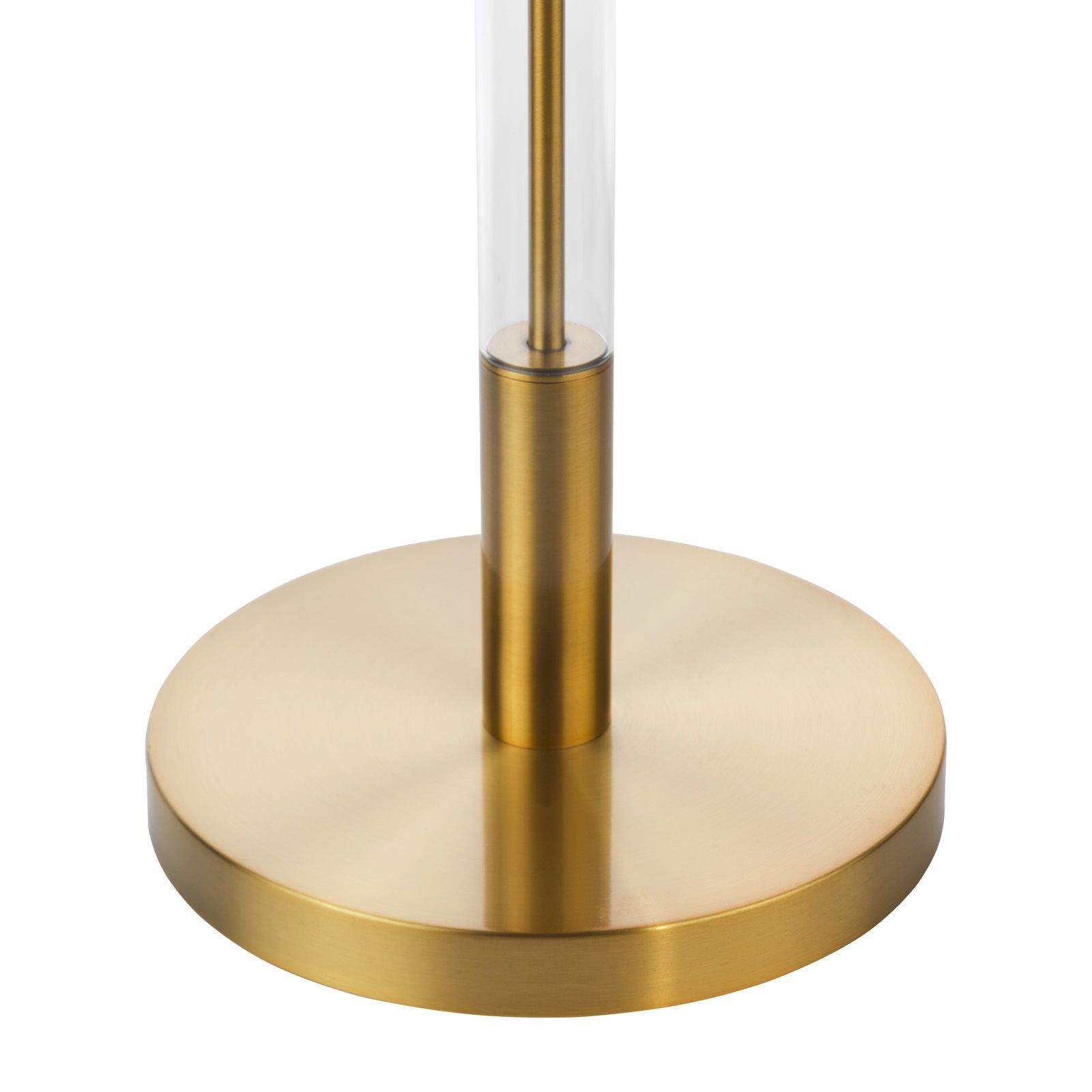 Sylvester Floor Lamp Antique Brass and Glass- Base Only