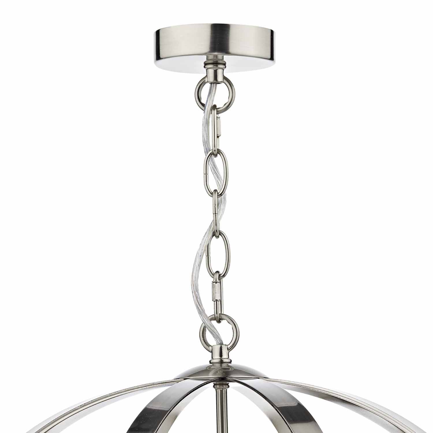 Symbol 3 Light Fitting - Satin Chrome/Petrol Chrome Finish