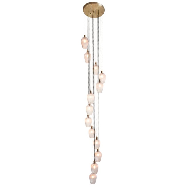 Vigo 7/13Lt Cluster Pendant - Brass/Nickel