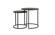 Doba Wood Side table Antique-Matt Black