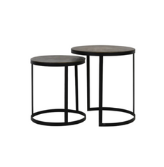 Trelo Side Table- Antique Bronze Black