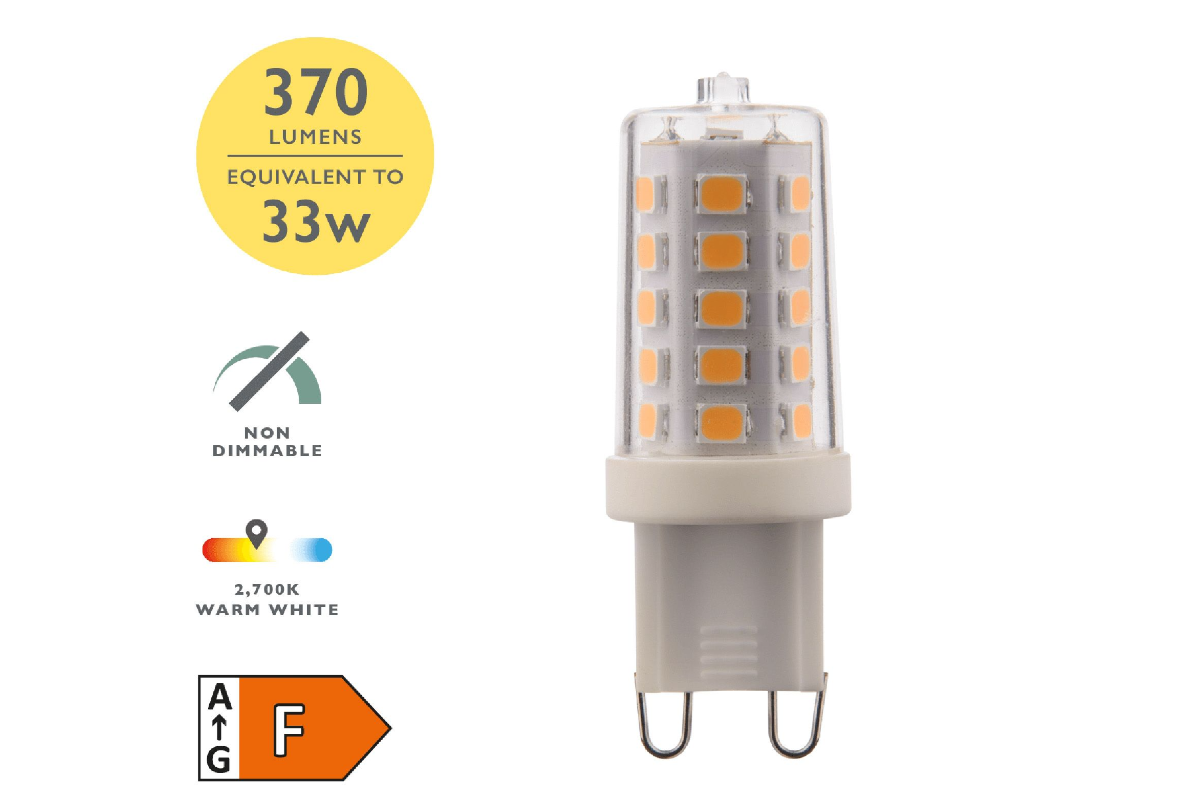 LED G9 LED Light Bulb (Lamp) 3w 370lm 2700k