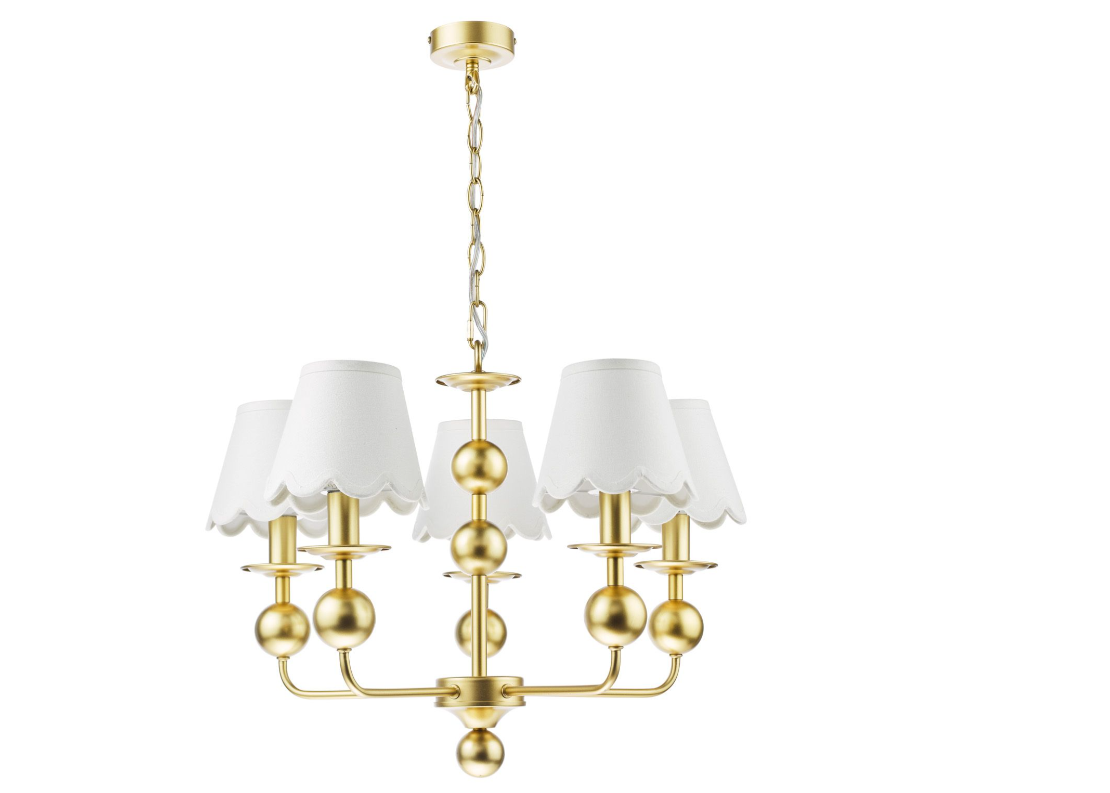 Tilda 5 Light Pendant Satin Gold Fitting Only