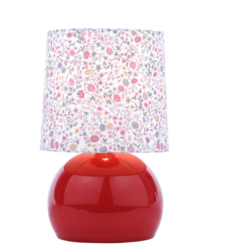 Knowlton Table Lamp- Pink Crackle Glaze With Shade