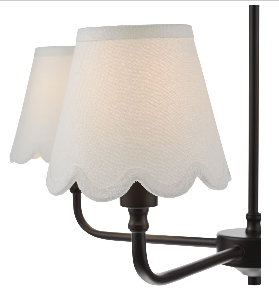 Padme 4 Light Pendant- Matt Black With White & Blue Shades