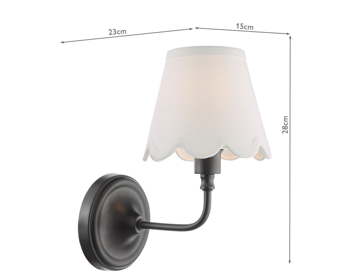 Padme Wall Light- Matt Black With White & Blue Shades