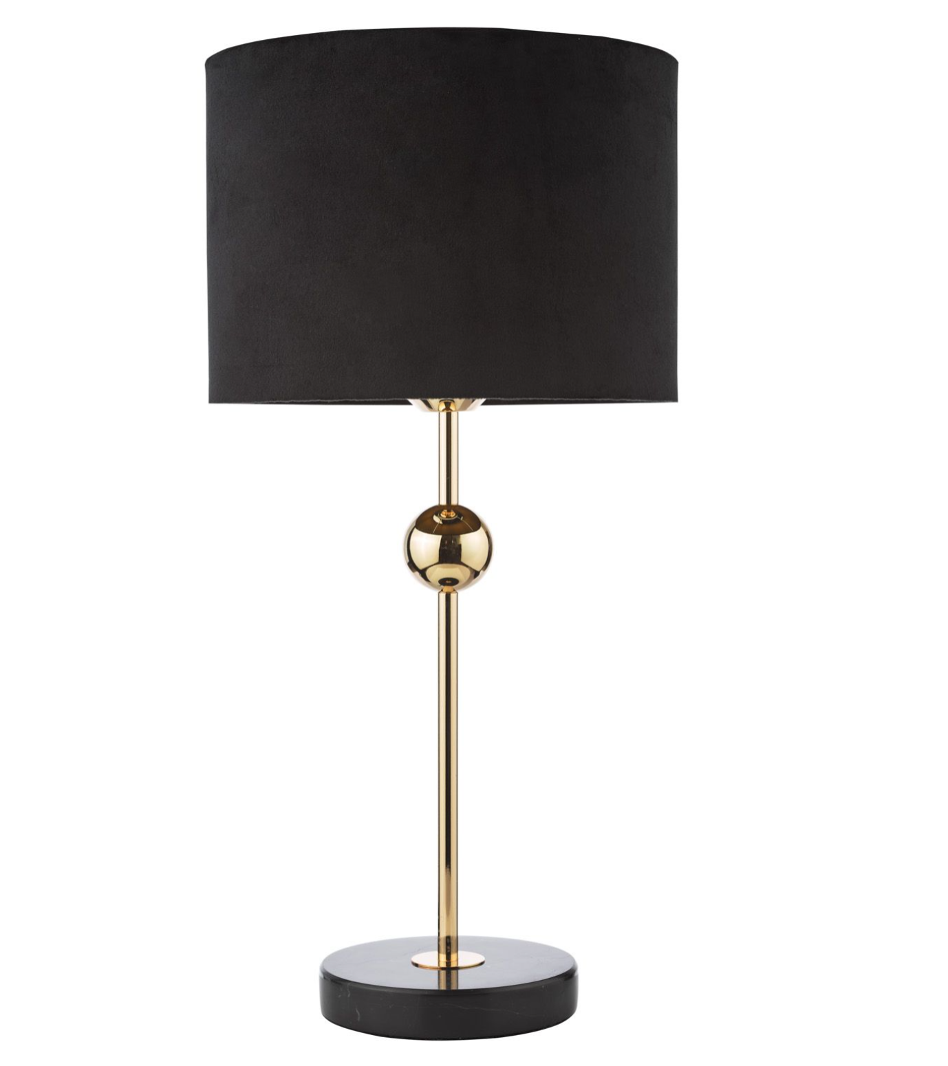 Jillian Table Lamp Marble and Polished Gold With Shade