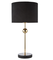 Jillian Table Lamp Marble and Polished Gold With Shade