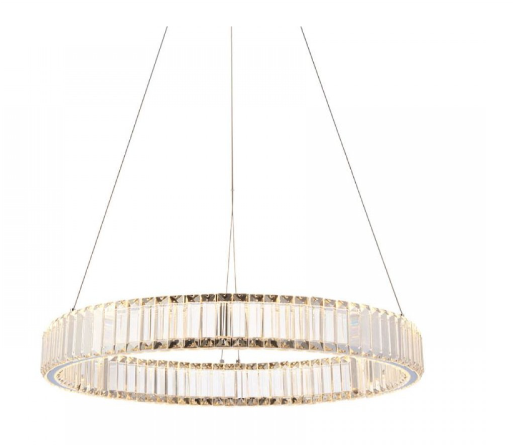 Nico Polished Chrome LED Pendant with Crystal