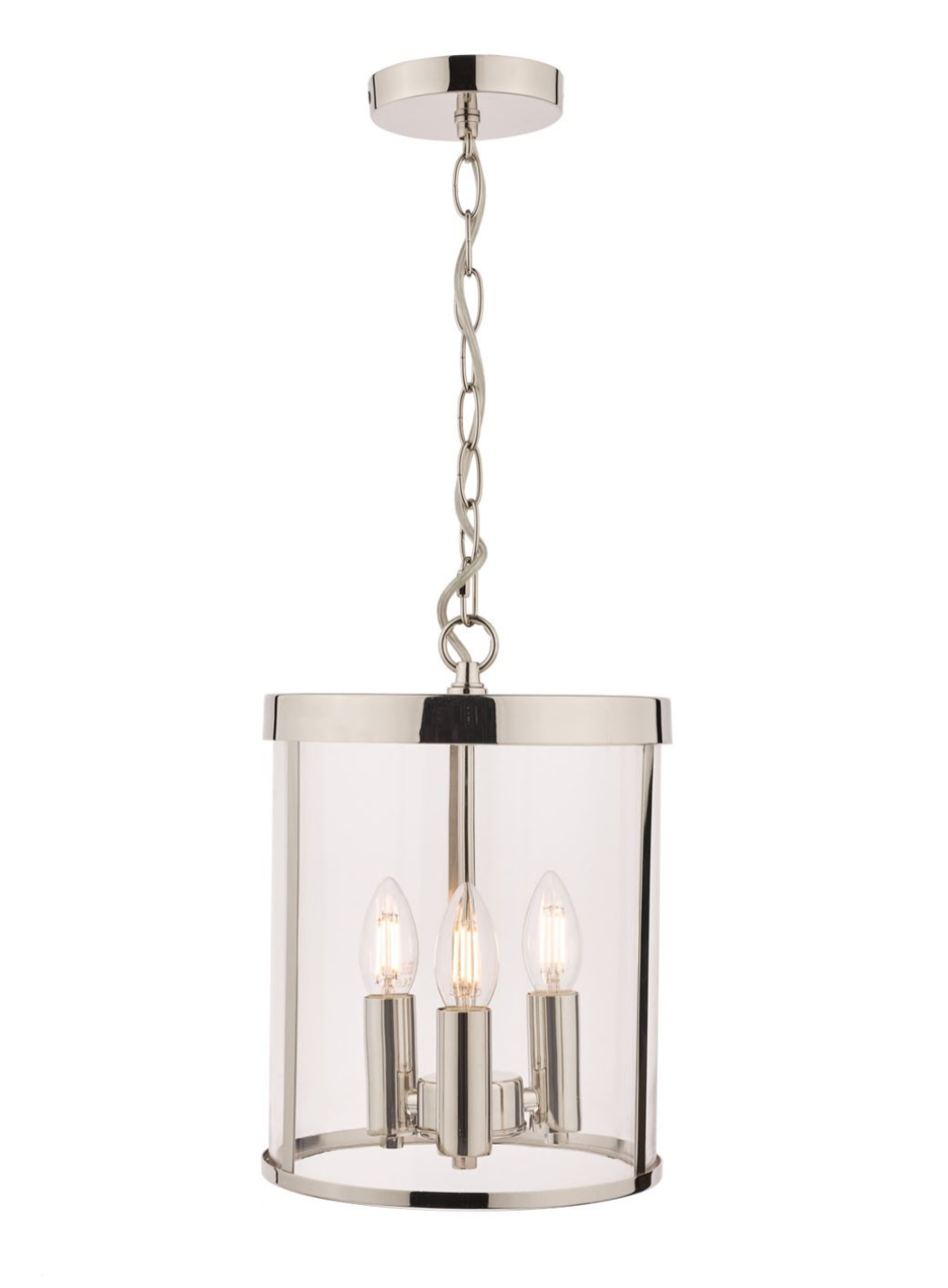 Selbourne 3lt Lantern - Antique Brass/ Polished Nickel, Glass
