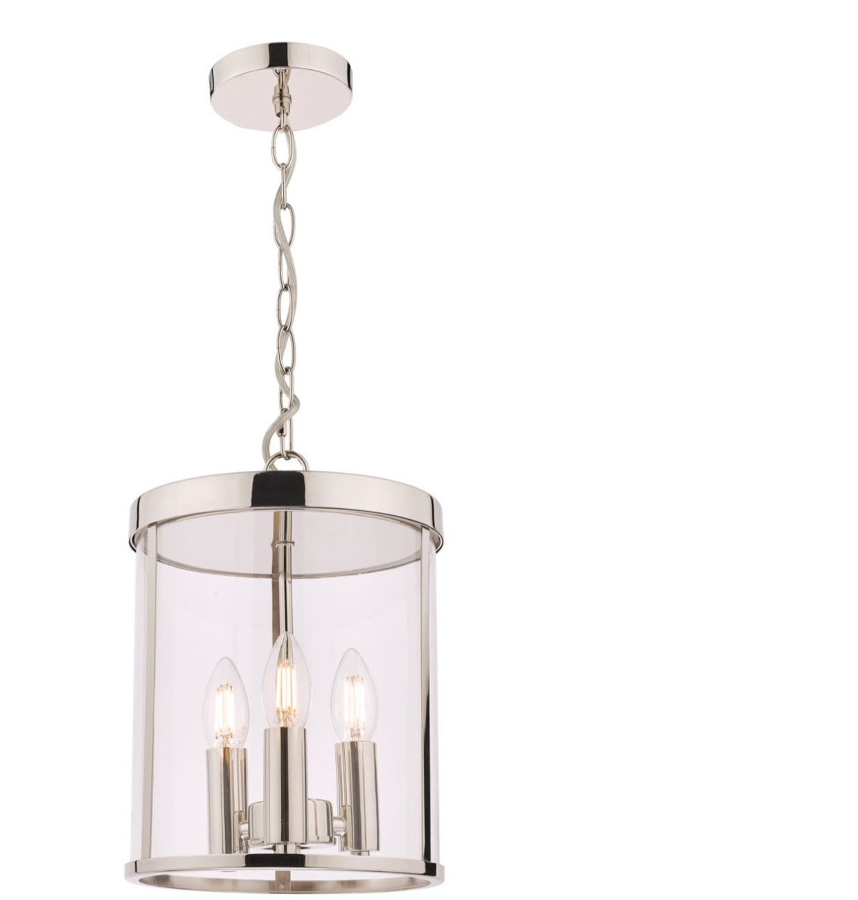 Selbourne 3lt Lantern - Antique Brass/ Polished Nickel, Glass