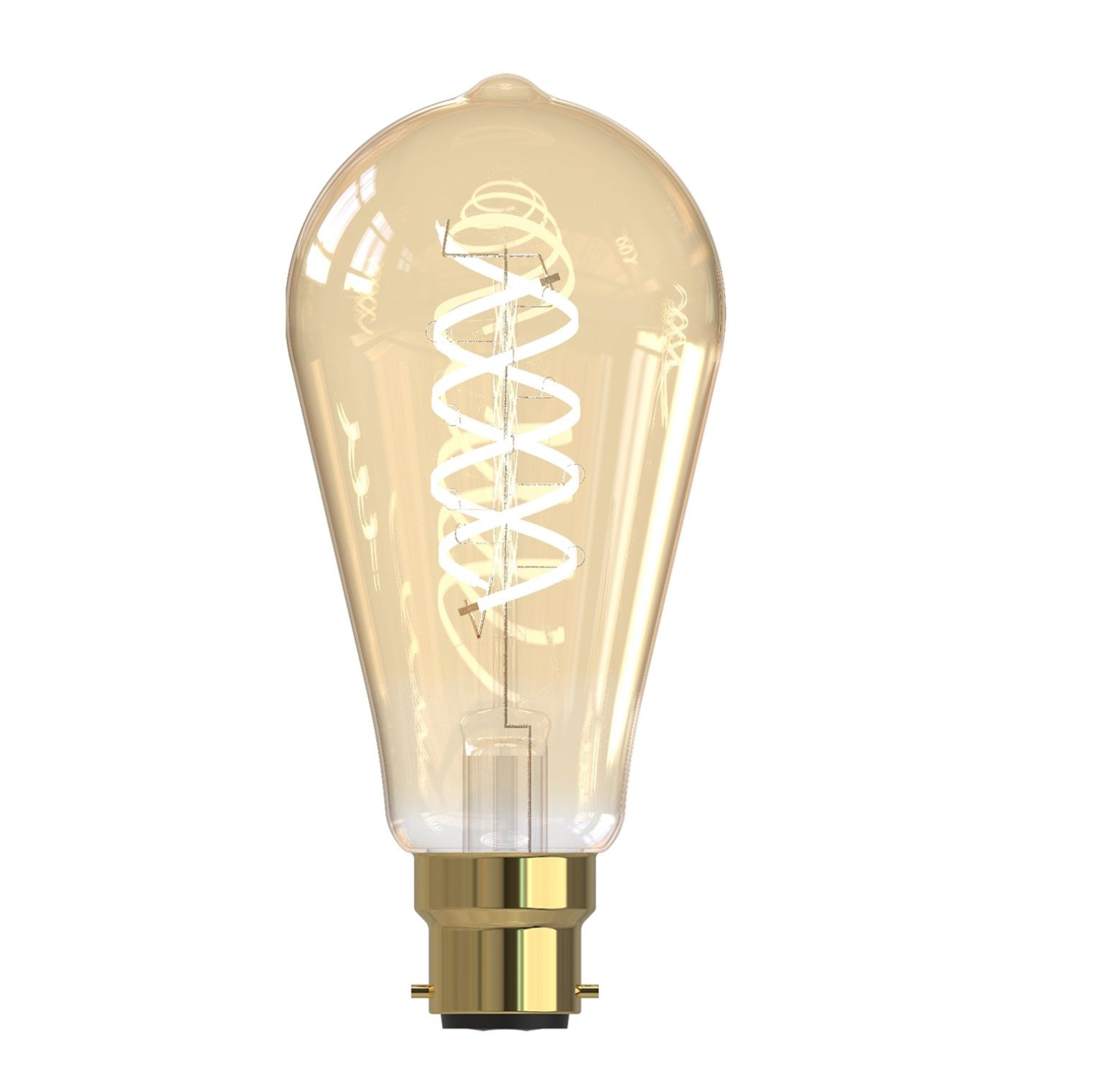 LED B22 Light Bulb Amber/ Clear Finish