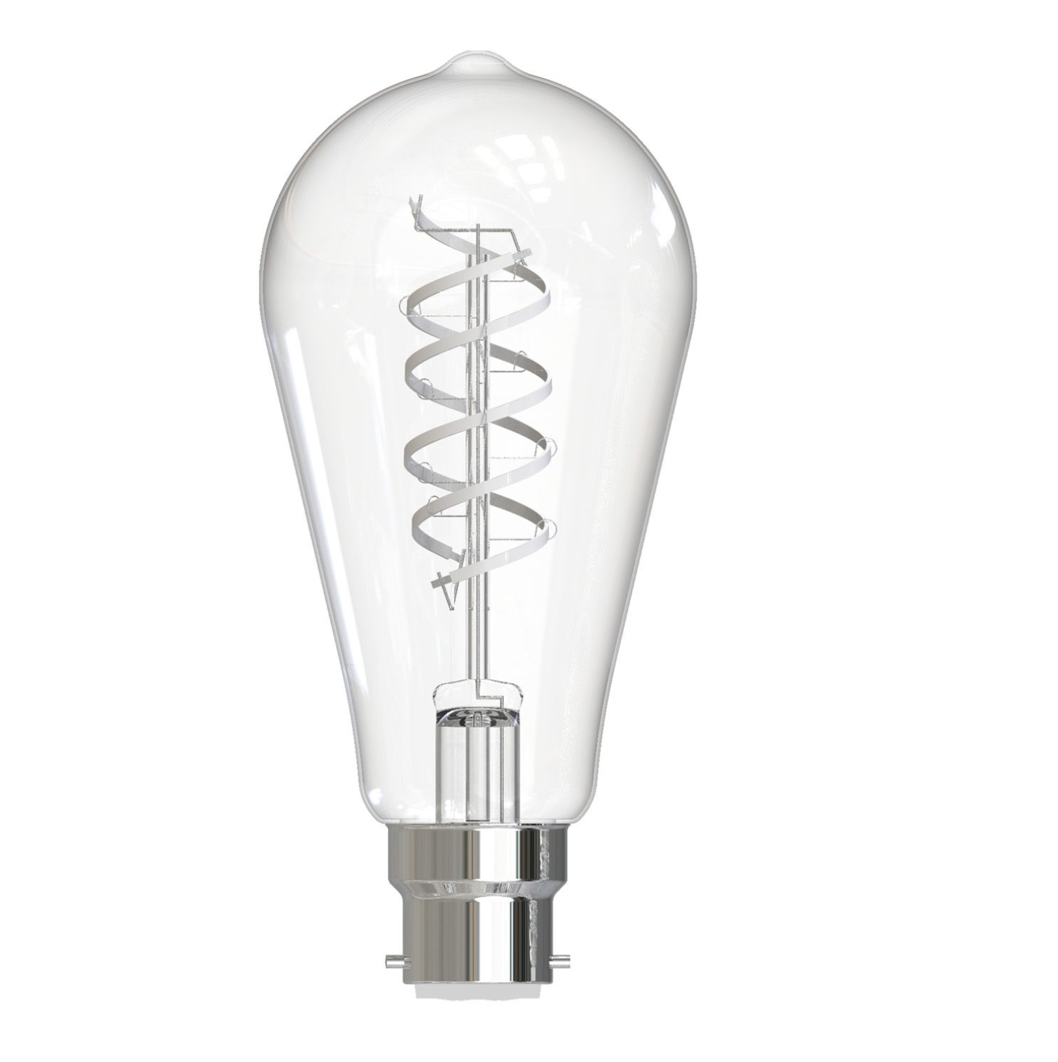 LED B22 Light Bulb Amber/ Clear Finish