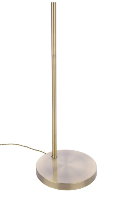 Isaac Floor Lamp Antique Brass and Glass