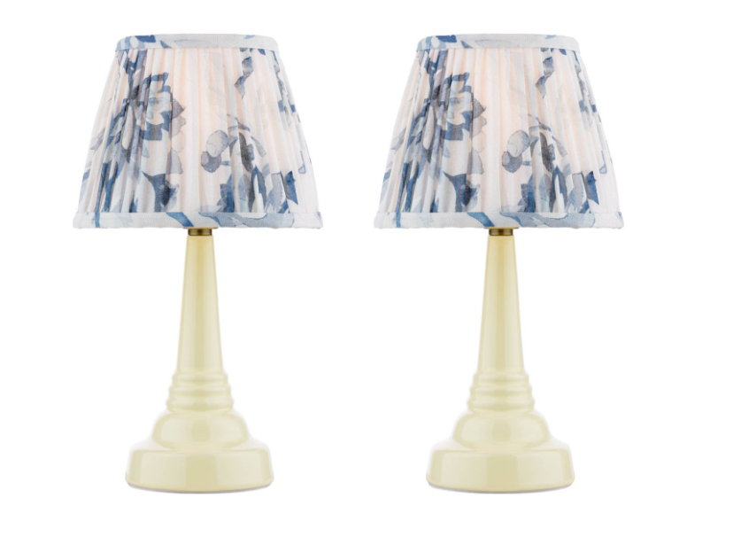 Adwick Twin Pack Table Lamp Cream Ceramic With Shade