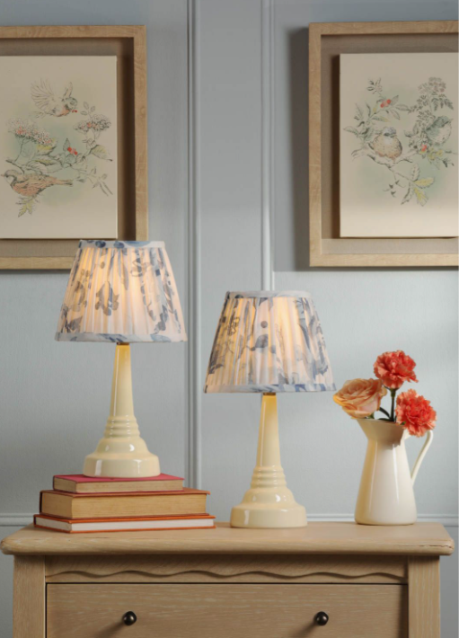Adwick Twin Pack Table Lamp Cream Ceramic With Shade