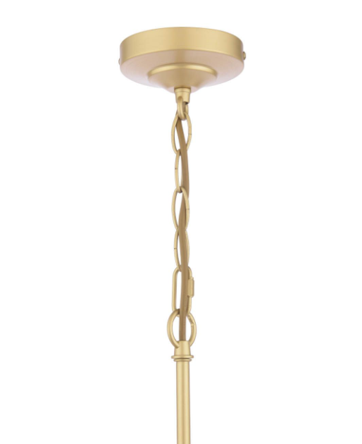 Alexa 3/5 Light Pendant Glass and Matt Antique Brass